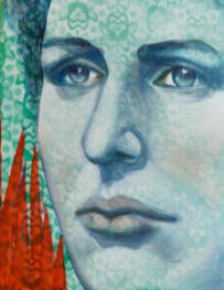 Maria jannelli, Maria Lisa Cinciari Rodano detta «Marisa», tecnica mista su tela, 40x30cm, 2021