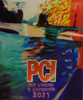 Togo, Tessera PCI 2021, collage su fotografia, 28x19cm, 2021